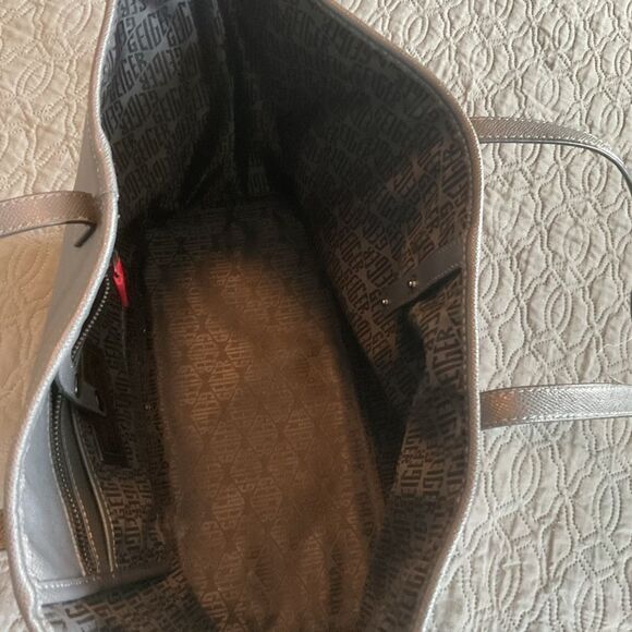 Kurt Geiger Richmond Shopper Gray Leather Tote Bag - Picture 7 of 9